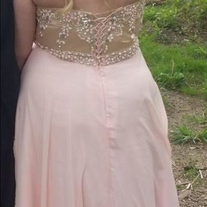 Light pink prom dress full length
